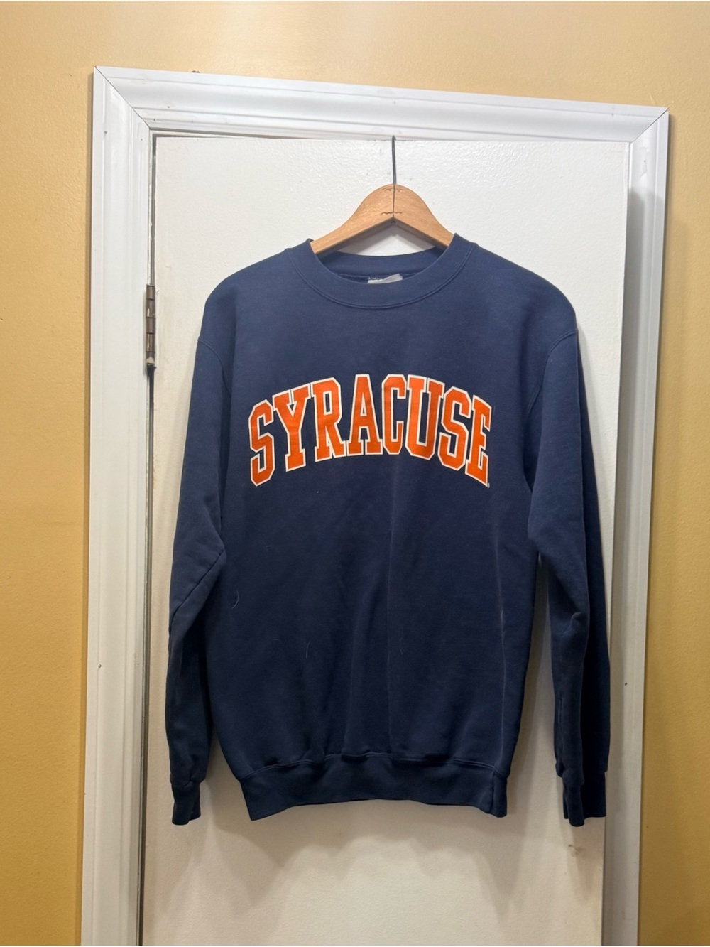 Syracuse Navy Crewneck Sweatshirt with Orange Lettering!